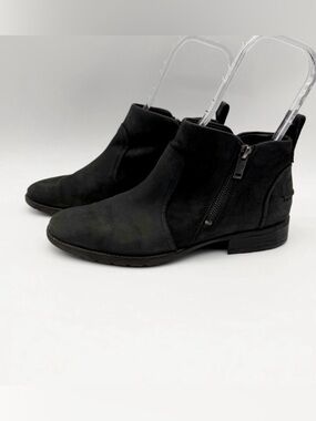 UGG Women's Aureo II Ankle Boots Booties Side Zip Black Suede Size 9